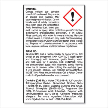 Big D Industries Enzym D Digester Deodorant, Mint, 32 Oz Bottle, 12-carton freeshipping - TVN Wholesale